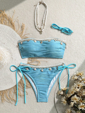 Biquíni Casual Concha Metálica
