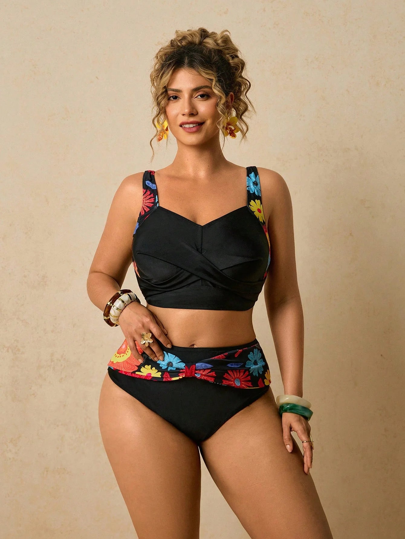 Biquíni Plus Size Floral Lilian