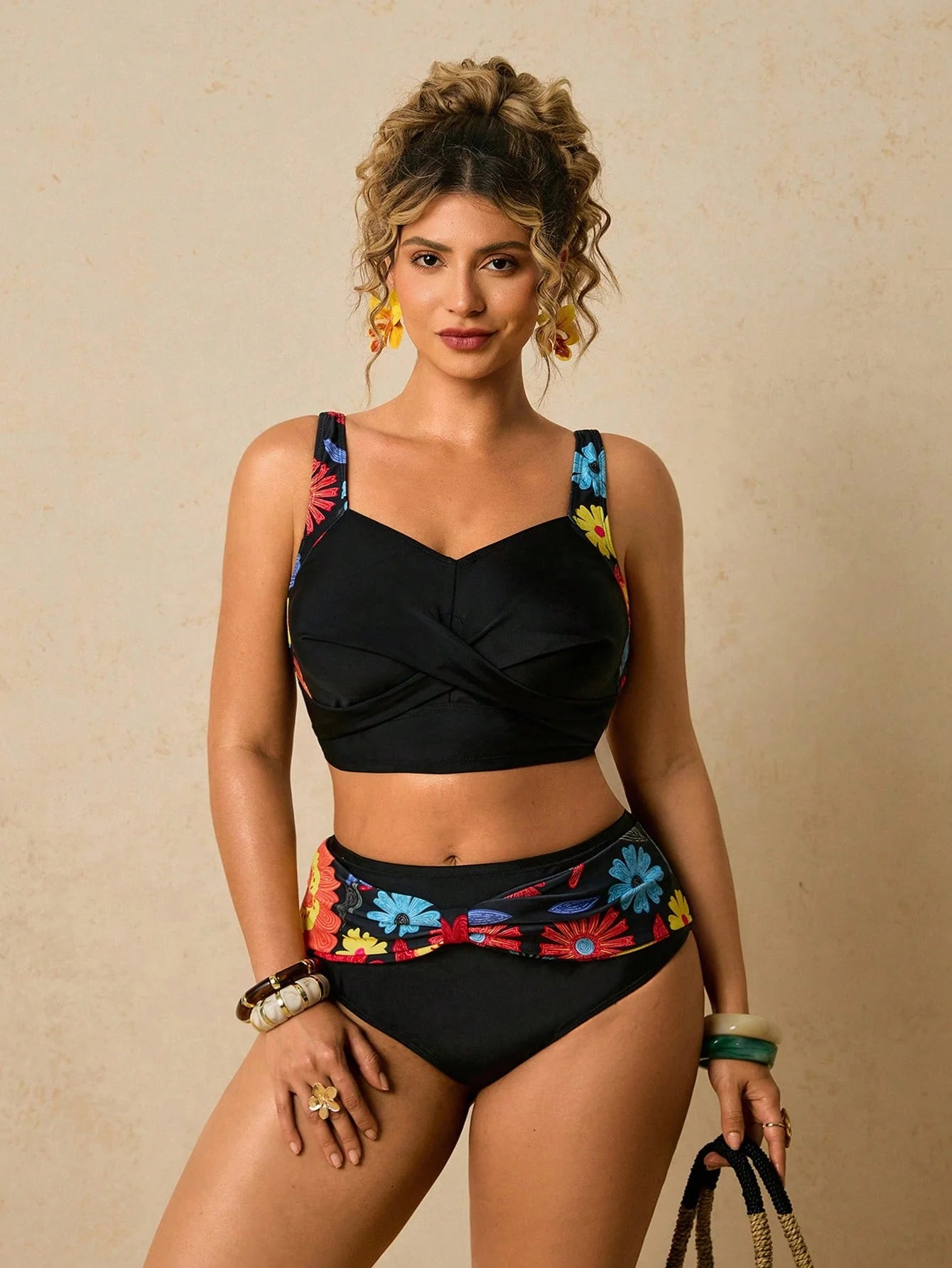 Biquíni Plus Size Floral Lilian